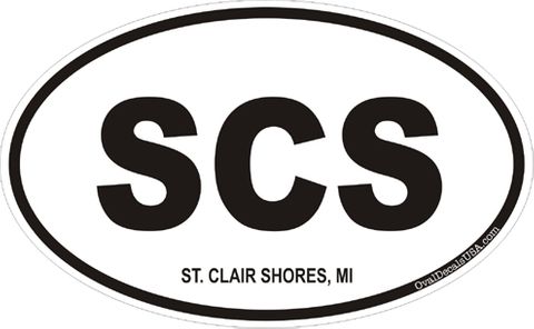 St. Clair Shores Michigan Oval Decal