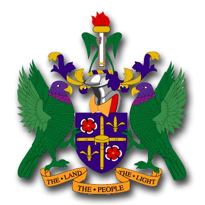 St. Lucia Coats Of Arms Decal