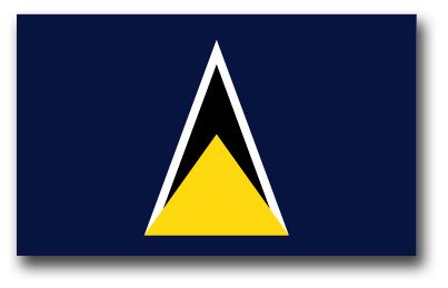 St. Lucia Flag Vinyl Transfer Decal