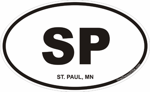 St. Paul Minnesota Oval Decal