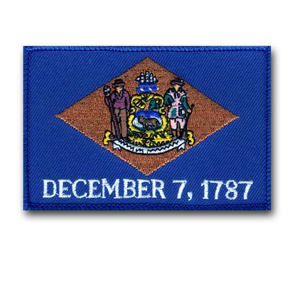 STATE FLAG OF DELAWARE SHOULDER PATCH