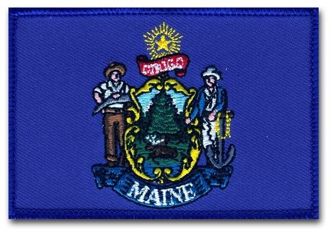 STATE FLAG OF MAINE SHOULDER PATCH