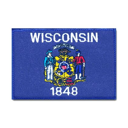STATE FLAG OF WISCONSIN SHOULDER PATCH