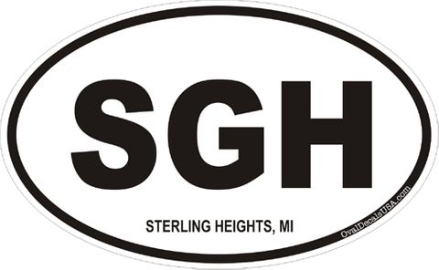 Sterling Heights Michigan Oval Decal