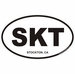 Stockton California Oval Decal
