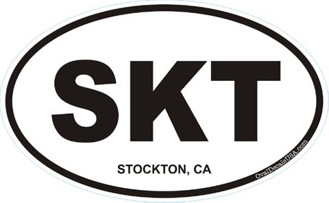 Stockton California Oval Decal