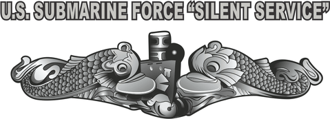 Submarine Force "Silent Service" Outside Window Decal 5 X 14 Inch