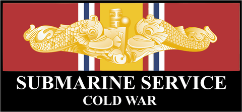 Submarine Service Gold Dolphins Cold War Veteran Decal