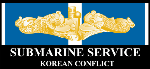 Submarine Service Gold Dolphins Korea Veteran Decal
