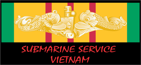 Submarine Service Gold Dolphins Vietnam Veteran Decal