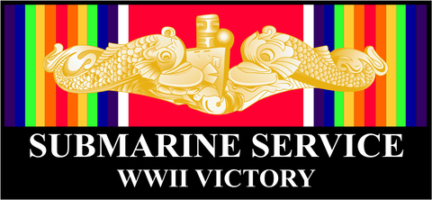 Submarine Service Gold Dolphins World War Two Veteran Decal
