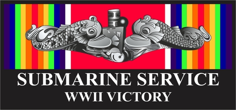 Submarine Service Silver Dolphins World War Two Veteran Decal