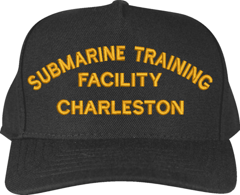 Submarine Training Facility Charleston Text Only Custom Embroidered Cap