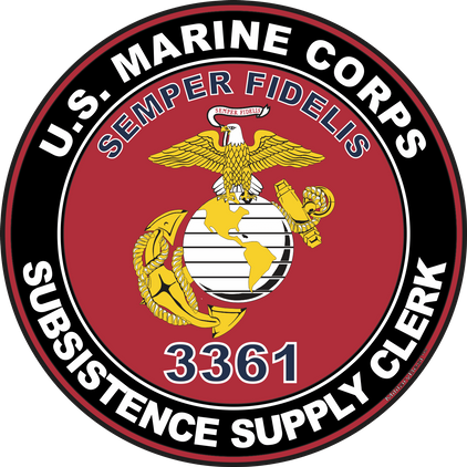 U.S.M.C. MOS 3361 Subsistence Supply Clerk Decal