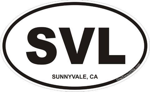 Sunnyvale California Oval Decal