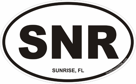 Sunrise Florida Oval Decal