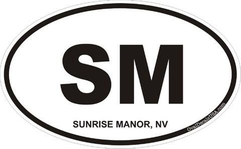 Sunrise Manor Nevada Oval Decal