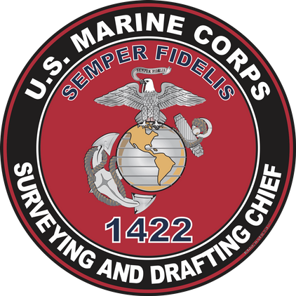 U.S.M.C. MOS 1422 Surveying and Drafting Chief Decal