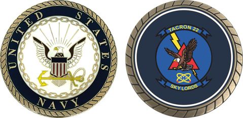 U.S. Navy Tacron-22 'Sky Lords' Patch Challenge Coin
