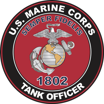 U.S.M.C. MOS 1802 Tank Officer Decal