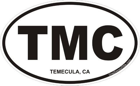 Temecula California Oval Decal