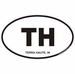 Terra Haute Indiana Oval Decal