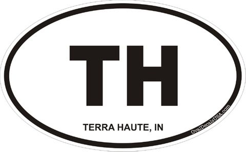 Terra Haute Indiana Oval Decal