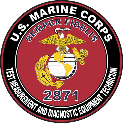 U.S.M.C. MOS 2871 Test Measurement and Diagnostic Equipment Technician Decal
