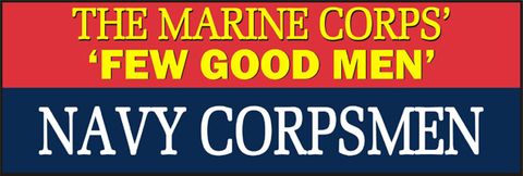 The Marine Corps' 'Few Good Men' - Corpsmen Vinyl Transfer  Bumper Sticker
