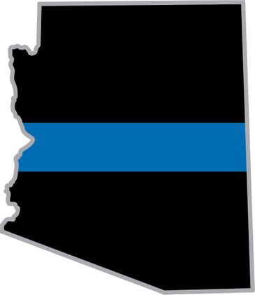 Thin Blue Line Arizon State Decal