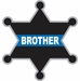 Thin Blue Line Brother Sheriff Badge Decal