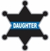 Thin Blue Line Daughter Sheriff Badge Decal
