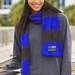 Thin Blue Line Embroidered Scarf Unisex