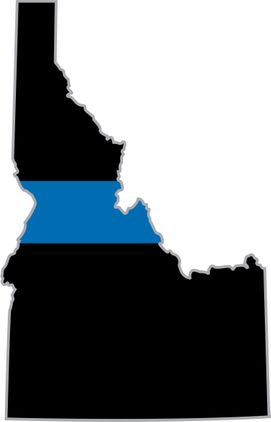Thin Blue Line Idaho State Decal