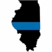 Thin Blue Line Illinois State Decal