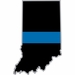 Thin Blue Line Indiana State Decal