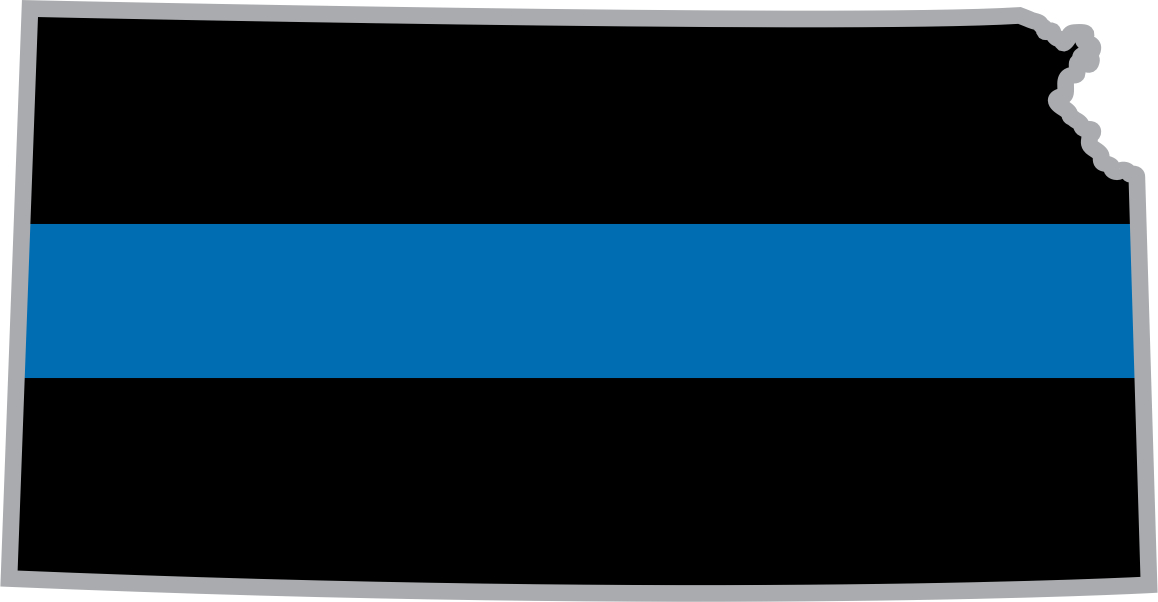 Thin Blue Line Kansas State Decal