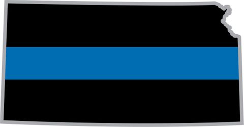 Thin Blue Line Kansas State Decal