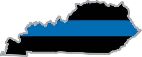 Thin Blue Line Kentucky State Decal
