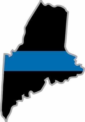 Thin Blue Line Maine State Decal