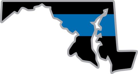 Thin Blue Line Maryland State Decal