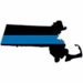 Thin Blue Line Massachusetts State Decal