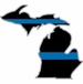 Thin Blue Line Michigan State Decal