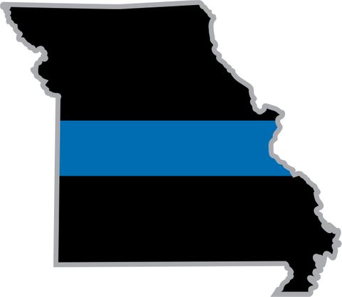 Thin Blue Line Missouri State Decal