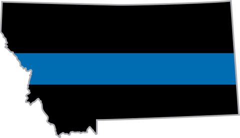 Thin Blue Line Montana State Decal