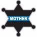 Thin Blue Line Mother Sheriff Badge Decal