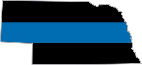 Thin Blue Line Nebraska State Decal