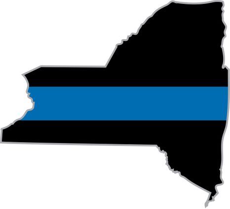 Thin Blue Line New York State Decal