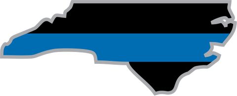 Thin Blue Line North Carolina State Decal