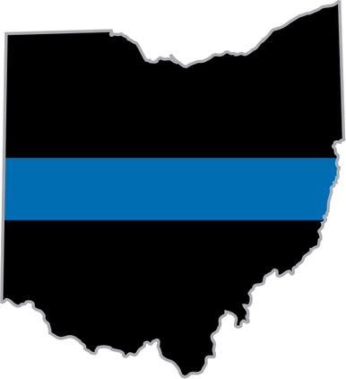 Thin Blue Line Ohio State Decal